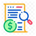 Contrato Dinero Cheque Icono