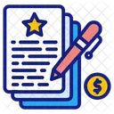 Contrato De Canto Contrato Papel Icono