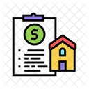 Casa Comprar Contrato Icono