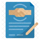 Contrato De Trabajo Contrato Acuerdo Icono