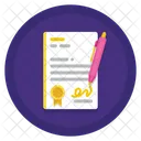 Contrato De Trabajo Acuerdo Trabajo Icono