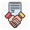 Contrato Trabajo Trato Icono
