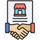 Acuerdo De Franquicia Franquicia Contrato Icono
