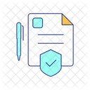 Contrato de servicio de seguro  Icono