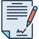 Firma Del Contrato Acuerdo Firma Icono