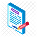 Contrato Firma Estrategia Icono