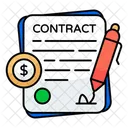 Documento de contrato  Icono