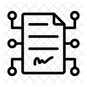 Contratos Inteligentes Blockchain Automatizados Ícone