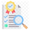 Control De Calidad Lista De Verificacion Analisis Icono
