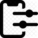 Control deslizante de configuración del teléfono inteligente  Icono
