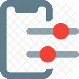 Control deslizante de configuración del teléfono inteligente  Icono