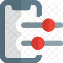 Control deslizante de configuración del teléfono inteligente  Icono