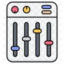 Controlador De Volume Equalizador De Audio Configuracoes De Som Icono