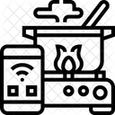 Controle de cozimento wi-fi  Ícone
