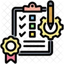 Controle De Qualidade Verificacao Gerenciamento Ícone