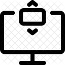 Controle deslizante de computador vertical  Ícone