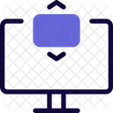Controle deslizante de computador vertical  Ícone
