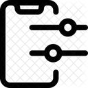 Controle deslizante de configuração do smartphone  Ícone