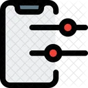 Controle deslizante de configuração do smartphone  Ícone