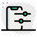 Controle deslizante de configuração do smartphone  Ícone