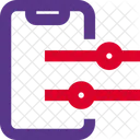 Controle deslizante de configuração do smartphone  Ícone
