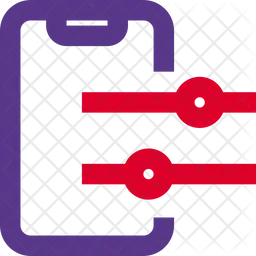 Controle deslizante de configuração do smartphone  Ícone