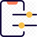 Controle deslizante de configuração do smartphone  Ícone