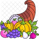 Conucopia Fruits Harvest Icon
