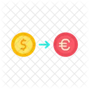 Conversión de dólar a euro  Icono