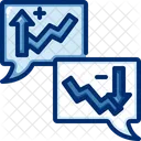 Bate Papo De Mercado Analise De Mercado Mensagem De Mercado Ícone