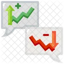 Charla De Mercado Analisis De Mercado Mensaje De Mercado Icono