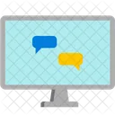 Conversación por computadora  Icono