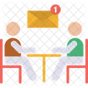 Conversacion De Mensajes Reunion De Negocios Reunion Icon