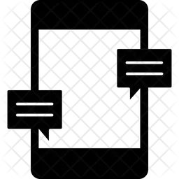 Conversación por celular  Icono