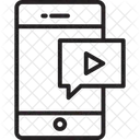 Bate Papo Mensagem De Midia Celular Ícone