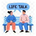 Conversation Sur La Vie Conversation Discussion Icon