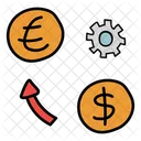 Conversion De Dinero Cambio De Moneda Cambio De Moneda Icono