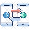 Conversion De Dinero En Linea Transaccion Movil Transaccion En Linea Icono