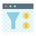 Funnel Marketing Analysis Filtering Method Icon