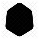 Convex Hexagon Sign Element Icon