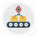 Conveyor Shipping Box Icon