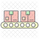 Conveyor Belt Lineal Color Icon Icône