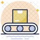 Logistic Package Conveyor Belt Shipping Box Icon
