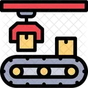 Conveyor Belt Package Sorting Product Distribution Icon