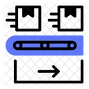 Conveyor Belt Industrial Process Assembly Line Icon