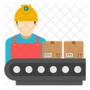 Conveyor Belt Manufacturing Unit Luggage Carousel Icon