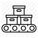 Conveyor Belt Pallet Logistics Product Distribution Icon