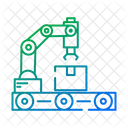 Industry Icon Dashed Line In Gradient Color Icon