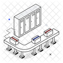 Automated Packaging Production Line Robotic Factory Symbol