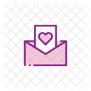 Convite De Casamento Carta De Amor Mensagem Icon